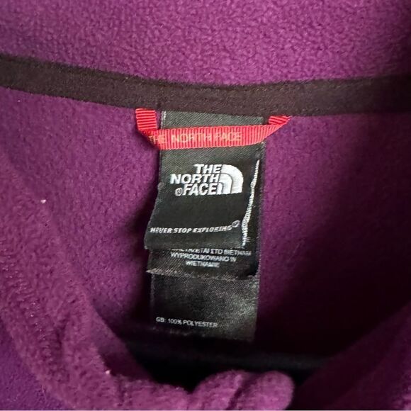 The North Face Pullover women’s Fleece tops shirts Purple blue size L Large - Picture 5 of 5